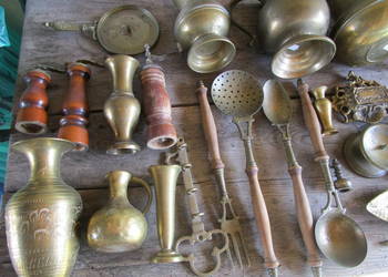 Stare naczynia brąz, miedź kolekcja, zestaw sprzedaż całości wyłącznie 999