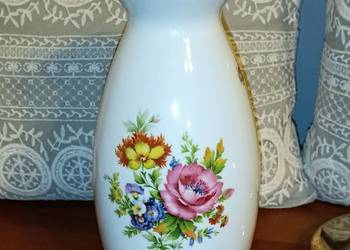 Wyjątkowy duży 30 cm wazon Seltmann Weiden porcelana/szkło