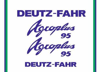 Naklejki Deutz-Fahr Agroplus 95 Ciągnik Traktor Nalepki Mocne