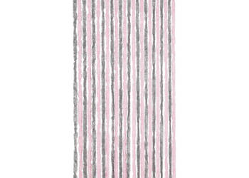 Zasłona przeciwko owadom srebrno-różowa 100x230 szenilowa WM-377366