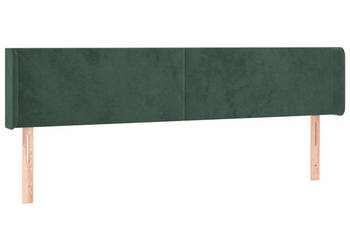 Zagłówek do łóżka z LED ciemnozielony 183x16x78/88cm aksamit WM-3123019