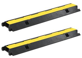 vidaXL Najazdy kablowe, 2 szt., gumowe, 1-kanałowe(SKU:142833)