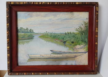 Obraz olejny z 1918 roku, sygnowany Wilhelm Tyszkowski (1878-1939)