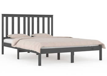 Rama łóżka szara lite drewno sosnowe 200 x 200 cm WM-3103865