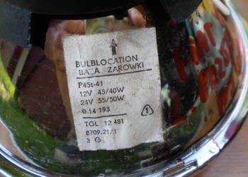 Fiat 125 p.Nowa miska lampy przedniej lub nowa lampa