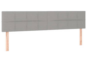 Zagłówek do łóżka z LED jasnoszary 160x5x78/88 cm tkanina WM-3121618