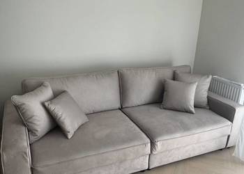 Sofa kanapa rozkładana z funkcją spania beżowa 264x117x92 NOWA!