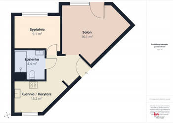 Mieszkanie Kwidzyn Bolesława Chrobrego 46.29m2 2 pok