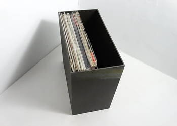 Organizer / Box na Płyty Winylowe (50 LP) – Czarny, Solidny