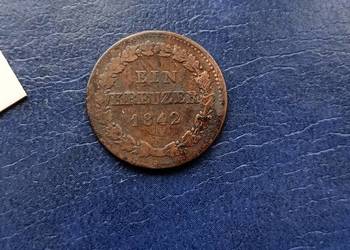 Stare monety 1 krajcar 1842 Niemcy Hohenzollern Stare monety 1 krajcar 1842 Niemcy Hohenzollern