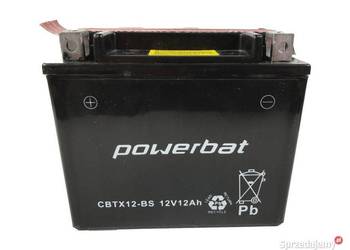 Akumulator motocyklowy Powerbat 10Ah CBTX12-BS YTX12-BS
