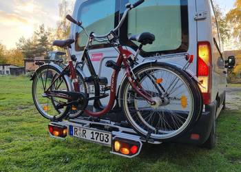 Bagażnik Rowerowy EUFAB na Hak 2 Rowery Ładny Stan Książka Kluczyki Uchylny