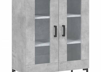 Szafka szarość betonu 695x34x90 cm materiał drewnopochodny WM-827792