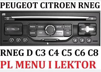 RT2 RT3 RT4 RT5 RT6 RNEG My Way polskie menu polski lektor Mapy PEUGEOT CIT