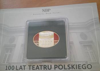 Moneta srebrna "100 lat Teatru Polskiego w Warszawie" 10 zł z 2013 r.