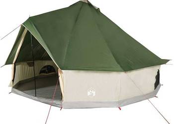 vidaXL Namiot rodzinny tipi, 12-osobowy, zielony, wodoszczelny(SKU:94591)