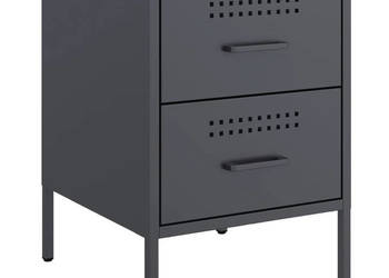 Szafki nocne 2 szt. antracytowe 36x39x505 cm stal WM-842927