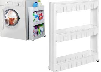 Szafka na kółkach mobilna biała do pralki
