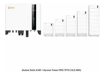Zestaw Solis 6 kW + Dyness Tower PRO TP19 19,2 kWh