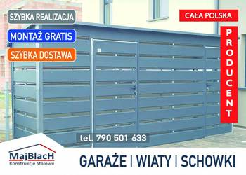 Wiata - Altana - Magazyn - Blaszak na śmieci Garaże /Garaż – Maj-Blach