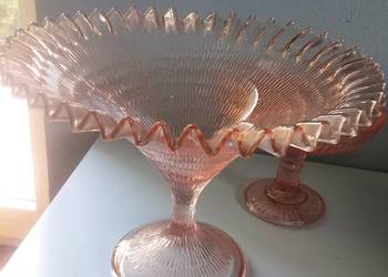 Patera  owocarka z falbanką Ząbkowice różowa