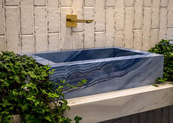 Umywalka nablatowa ONIX BLUE 120x60x30 Marmur NA WYMIAR