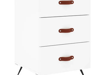 Szafka nocna biała 40x40x66 cm materiał drewnopochodny WM-827628