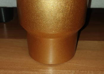 Złota osłonka, doniczka, ceramiczna, nowa