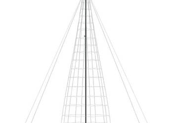 Stożkowa choinka z lampek 1534 ciepłych białych LED 503 cm WM-4016456