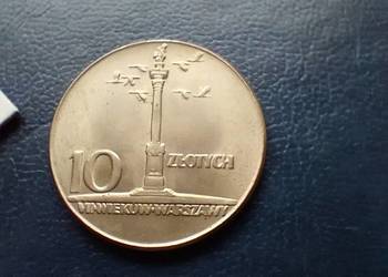 Stare monety 10 złotych 1965 Kolumna PRL Polska piękna