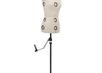 vidaXL Manekin krawiecki damski, regulowany, kremowy(SKU:288484)