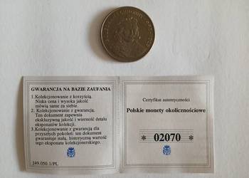 70. Moneta okolicznościowa 50 zł. Bolesław 1 Chrobry