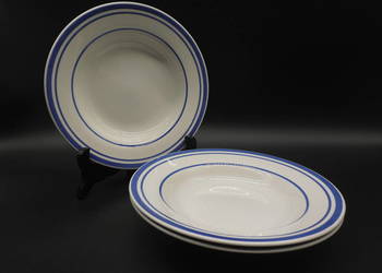 Miski/talerze do zupy Churchill England z kolekcji Blue Bands 3szt.