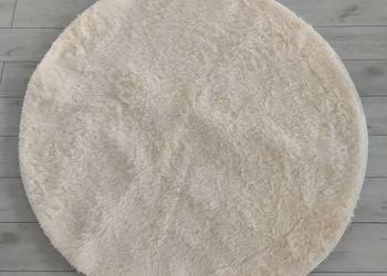 Dywan Shaggy antypoślizgowy okrągły miękki pluszowy 160×160