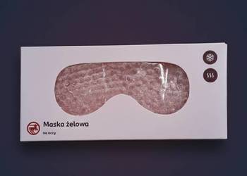 żelowa maska na oczy wielokrotnego użytku perełki różowa chłodząca