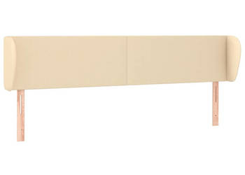Zagłówek uszak kremowy 183x23x78/88 cm tkanina WM-3116883