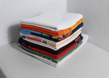 Zestaw 10 solidnych ręczników bawełnianych – Różne rozmiary