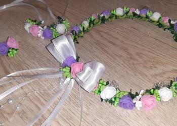 Wianek komunijny bransoletka Przypinka