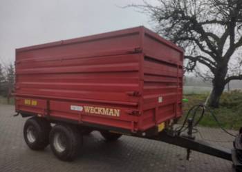 Przyczepa rolnicza  tandem 8 ton wywrotka na tył sprowadzona