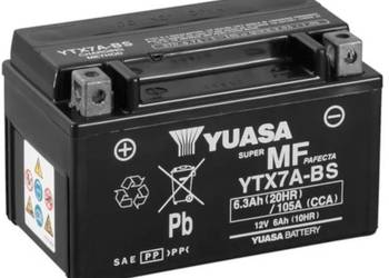 Akumulator motocyklowy YUASA YTX7A-BS AGM 6,3Ah 105A