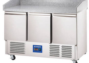 Stół Chłodniczy Gastronomiczny do Pizzy 3-Drzwiowy na Kółkach 368l Stalgast