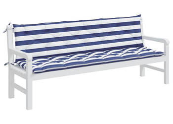 Poduszki na ławki ogrodowe 2 szt. w pasy 200x50x7 cm WM-361747