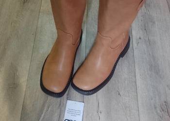 (41) ASOS Design/ Brązowe kozaki z Londynu na szeroką stopę, NOWE