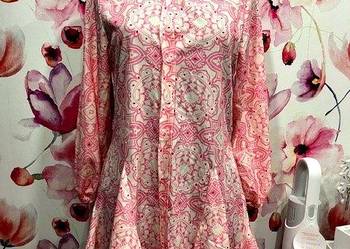 shein sukienka modny wzór koszulowa nowa hit blog roz.36
