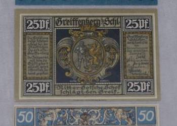 Notgeldy Gryfów Śląski 1920r Notgeldy Gryfów Śląski 1920r