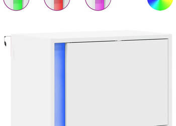 Wiszące szafki nocne z LED 2 szt. białe WM-852090
