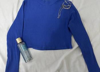 Granatowy top z długim rękawem