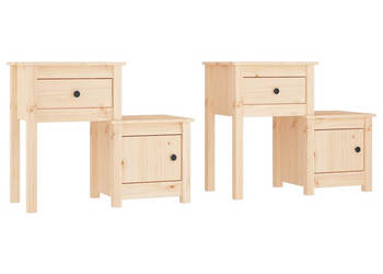 Szafki nocne 2 szt. 795x38x655 cm lite drewno sosnowe WM-814540