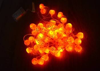 Lampki na Halloween - Dynie , 50 sztuk , LED