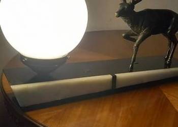 Lampka z jeleniem - w stylu Art Deco